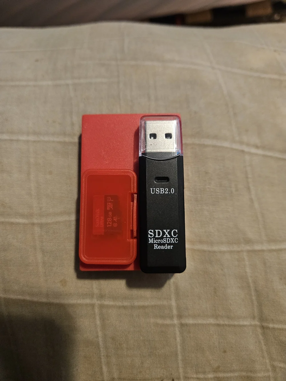Nintendo Red Portable Memory Card Reader & SDXC USB Adapter Set